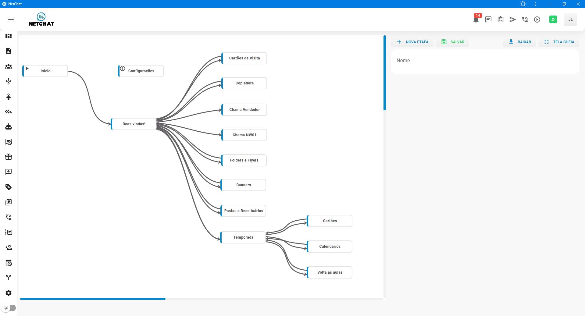 Configuração de Chatbot